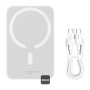 Baseus Magnetic Mini Air безжично MagSafe power bank с USB-C порт - 6 000 mAh - бяло