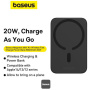 Baseus Magnetic Mini Air безжично MagSafe power bank с USB-C порт - 6 000 mAh - черен