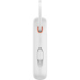 Baseus Qpow2 power banka с интегрирани USB-C кабели и USB-C / USB-A портове - 20 000 mAh - бял
