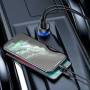 Baseus Специфично зарядно устройство за кола с USB-C / USB-A портове - 65W - сиво