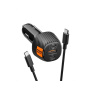 Spigen Основен комплект за кола с портове 2x USB-C / USB-A и кабел USB-C към USB-C - 113W - 1 m - черен