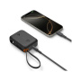 Spigen Основна powerbanka с интегриран USB-C кабел и USB-C / USB-A портове - 10 000 mAh - черен