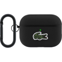 Lacoste Малък пике крокодилски нашивка с лого калъф с карабинер за AirPods Pro 3 - черен