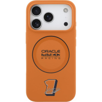 Oracle Red Bull Racing Син Пръстен силиконов кейс с MagSafe за iPhone 17 Pro Max - оранжев