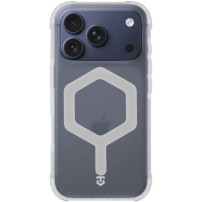 Tactical МагФорс шестоъгълен устойчив калъф с MagSafe за iPhone 17 Pro Max - бял