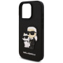 Karl Lagerfeld Капак Saffiano Karl and Choupette за iPhone 16 Pro - черен