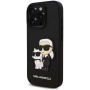 Karl Lagerfeld Капак Saffiano Karl and Choupette за iPhone 16 Pro - черен