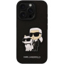 Karl Lagerfeld Капак Saffiano Karl and Choupette за iPhone 16 Pro - черен