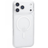 JOYROOM Crystal лъскав прозрачен калъф с MagSafe за iPhone 17 Pro - прозрачен