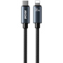 WEKOME WDC-65 оплетен кабел за зареждане и данни - USB-C към Lightning - 1,2 м - черен