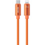 WEKOME WDC-65 оплетен кабел за зареждане и пренос на данни - USB-C към Lightning - 1,2 m - оранжев