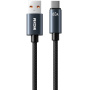 WEKOME WDC-63a оплетен кабел за зареждане и данни - USB-A към USB-C - 1,2 m - черен