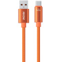WEKOME WDC-63a оплетен кабел за зареждане и данни - USB-A към USB-C - 1,2 m - оранжев