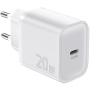 ESSAGER ES-CD53 адаптер за бързо зареждане с USB-C порт - 20W - бял