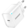 ESSAGER ES-CD53 адаптер за бързо зареждане с USB-C порт - 20W - бял