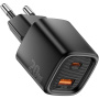 ESSAGER ES-CD54 мини адаптер за бързо зареждане с USB-C / USB-A портове - 20W - черен