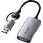 ESSAGER ES-CJK01 2в1 видео адаптер - HDMI към USB-C / USB-A - тъмносив