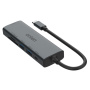 ONTEN UC120 6v1 hub - слот за SD / TF карта / USB-C / 3x USB-A към USB-C - сив