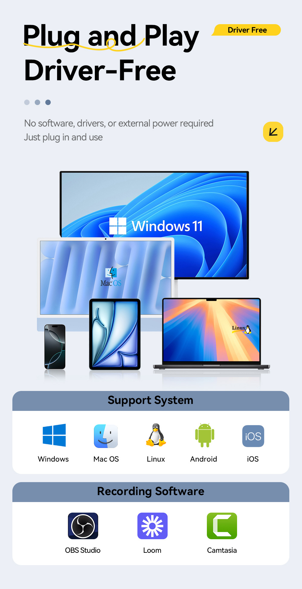 ESSAGER ES-CJK01 2в1 видео адаптер - HDMI към USB-C / USB-A - тъмносив
