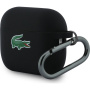 Lacoste Croc Logo силиконов калъф с карабинер за AirPods Pro 3 - черен