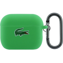 Lacoste Croc Logo силиконов калъф с карабинер за AirPods Pro 3 - зелен