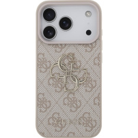 Guess 4G Metal Logo калъф за iPhone 17 Pro - розов