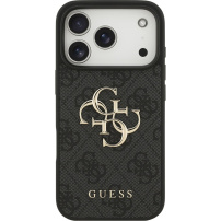 Guess 4G Metal Logo калъф за iPhone 17 Pro - сив