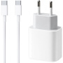 Appleking 2в1 комплект за бързо зареждане 20W USB-C адаптер и USB-C / USB-C кабел за iPhone / iPad – бял