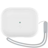 Spigen Silicone Fit силиконов калъф със закачалка за AirPods Pro 2 (2022) - бял