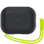 Spigen Silicone Fit силиконов калъф със закачалка за AirPods Pro 2 (2022) - черен металик