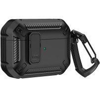 Super устойчив калъф с карабинер за AirPods Pro 2 (2022) - черен