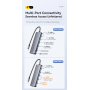 ESSAGER ES-HB01 6в1 hub - SSD disk / HDMI / 2x USB-C / 2x USB-A към USB-C - тъмносив