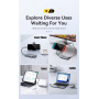 ESSAGER ES-HB01 6в1 hub - SSD disk / HDMI / 2x USB-C / 2x USB-A към USB-C - тъмносив