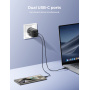 JOYROOM JR-TCG17 GaN адаптер за бързо зареждане с 2x USB-C порта - 45W - черен