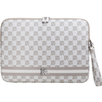 DKNY Checkered Pattern and Stripe чанта за iPad до 13" / MacBook до 14" - бежов