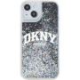 DKNY Liquid Glitter Arch Logo калъф за iPhone 14 - черен