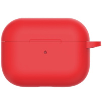 Гумиран силиконов калъф за AirPods Pro - червен