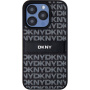 DKNY Repeat Pattern Tonal Stripe калъф за iPhone 15 Pro - черен