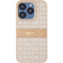 DKNY Repeat Pattern Tonal Stripe калъф за iPhone 15 Pro - розов