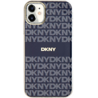 DKNY Repeat Pattern Tonal Stripe калъф с MagSafe за iPhone 11 - тъмносин