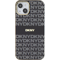 DKNY Repeat Pattern Tonal Stripe кейс с MagSafe за iPhone 13 - черен