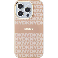DKNY Repeat Pattern Tonal Stripe кейс с MagSafe за iPhone 13 Pro Max - розов