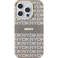 DKNY Repeat Pattern Tonal Stripe кейс с MagSafe за iPhone 14 Pro Max - бежов