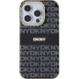 DKNY Repeat Pattern Tonal Stripe калъф с MagSafe за iPhone 15 Pro - черен
