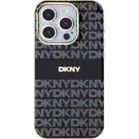 DKNY Repeat Pattern Tonal Stripe калъф с MagSafe за iPhone 15 Pro - черен