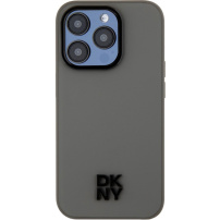 DKNY Stack Logo калъф с MagSafe за iPhone 15 Pro - сив