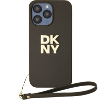 DKNY Stack Logo калъф с каишка за iPhone 14 Pro Max - маслинен
