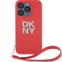 DKNY Stack Logo кейс с каишка за iPhone 15 Pro - червен