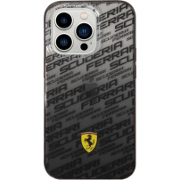 Ferrari Gradient Allover кейс за iPhone 14 Pro Max - черен