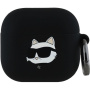 Karl Lagerfeld 3D Logo NFT Choupette Head силиконов калъф за AirPods 4 / 5 - черен